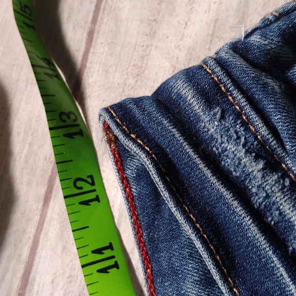 Edgely High Rise Straight Leg Distressed Jeans Short Length - Picture 8 of 10